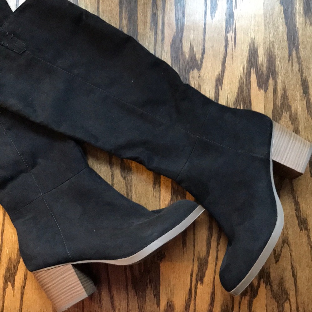 Tall, black boots